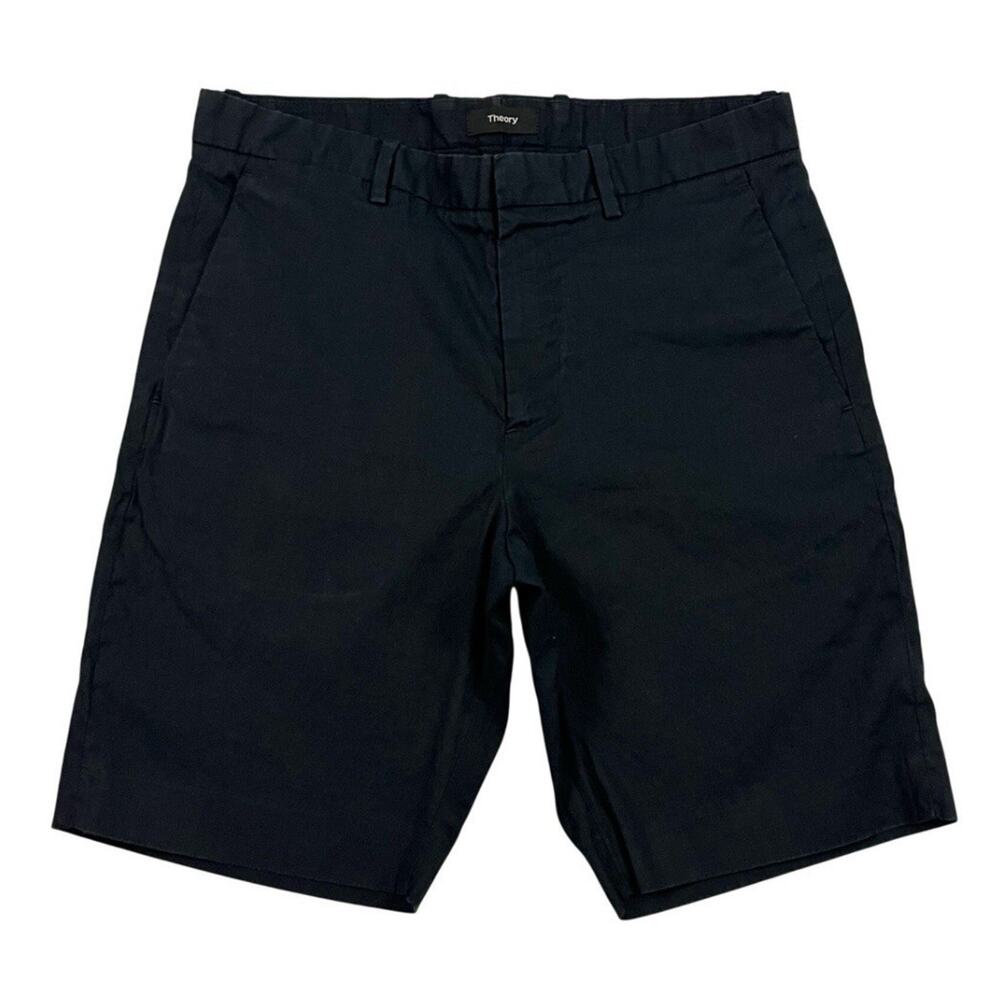 Theory Shorts Mens 30 Blue Linen Zaine H S Urban Stretch Soft Sateen Chino